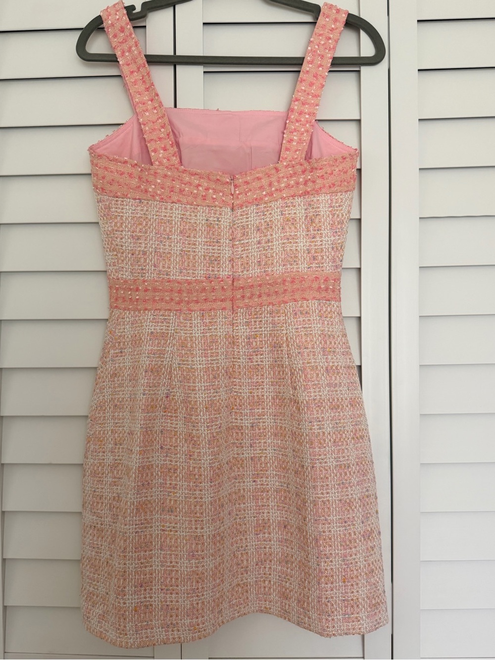 Amanda Uprichard Pink Tweed Sleeveless Dress - Picture 2 of 3